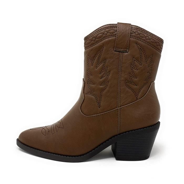 boots femme effet croco