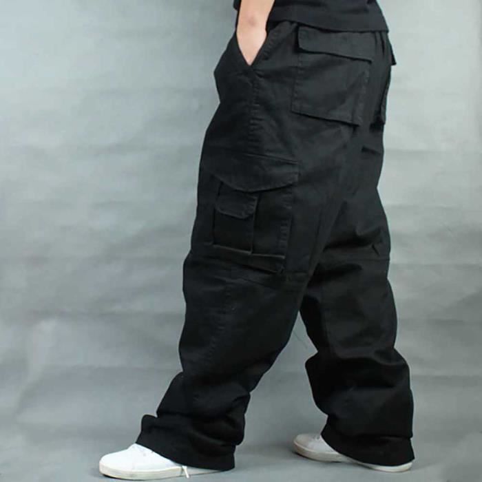 Pantalon De Jogging Baggy Homme - Coupe Large, Taille élastique Avec Cordon - En Coton/polyester, Léger Et Respirant - Avec Poches