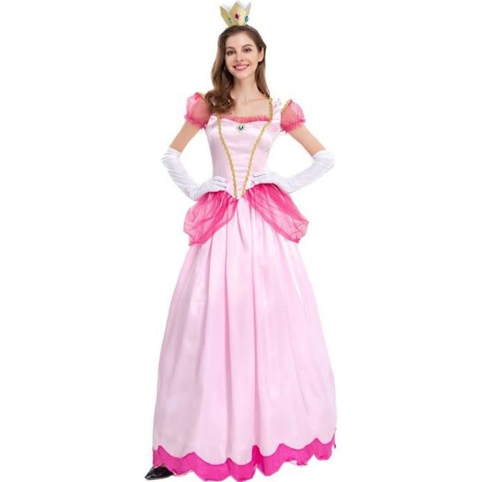 Déguisement Princesse Peach Super Mario Bros - FINDPITAYA - Costume  Halloween Cosplay Rose - Cdiscount Jeux - Jouets