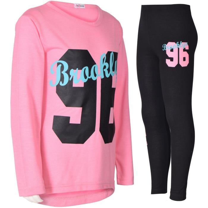 Ensemble T Shirt et Legging Fille Imprim Brooklyn Rose ge 5 13