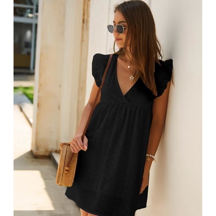 Robe longue sales avec short intégré