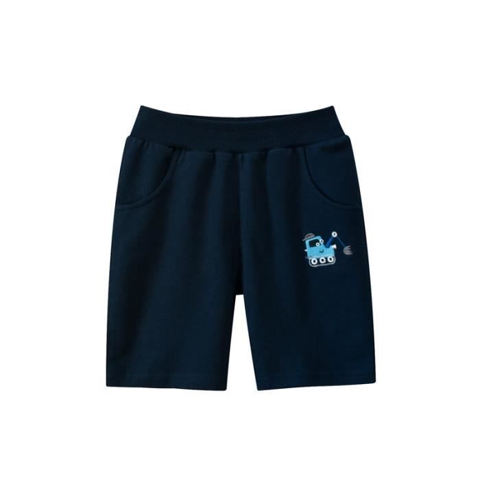 Bermuda Enfant Garçon Short En Coton Été Mode Confortable Casual Taille