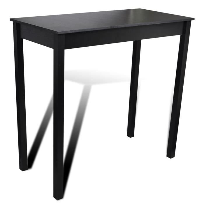 167prime- table haute cuisine scandinave contemporain - table de bar noir mdf 115 x 55 x 107 cm - 115 x 55 x 107 cm