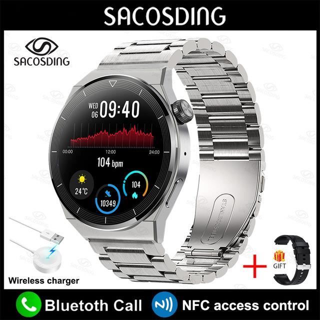 Montre Connectée GT5 Pro - GPS, écran AMOLED 360x360, 47mm, Pour Android