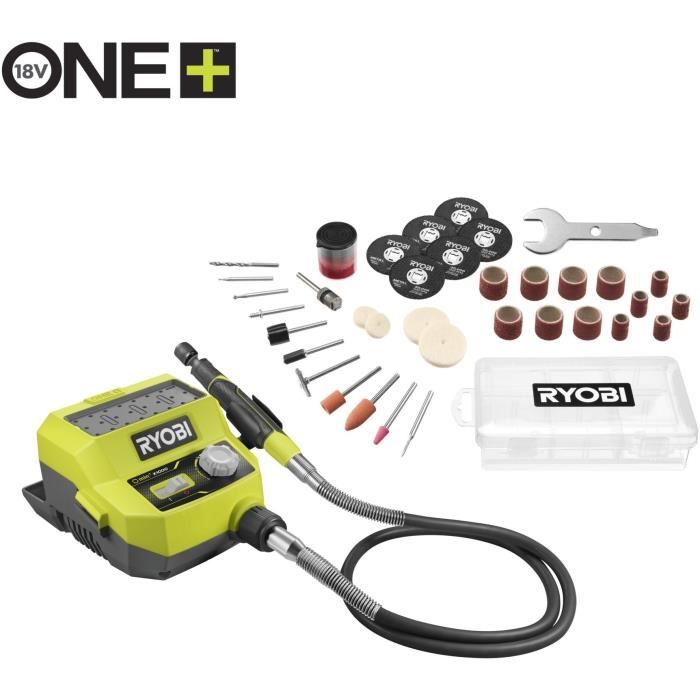 Mini outil multifonction RYOBI 18V 4 000 35 000 trmin Livré avec 35 accessoires