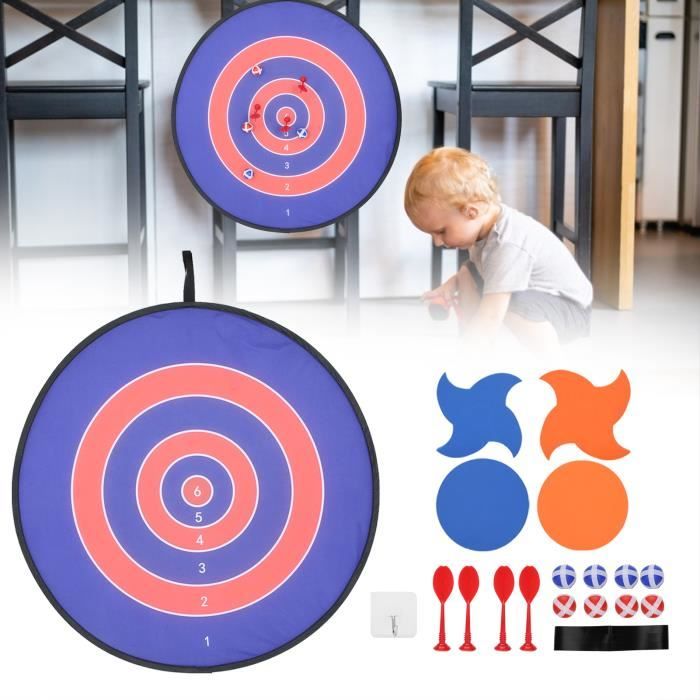 Cible Fléchettes Adhésives Noël - 76 Cm Avec 12 Balles - Jeu Famille Enfant 3 à 9 Ans - Décoration & Amusement Festif