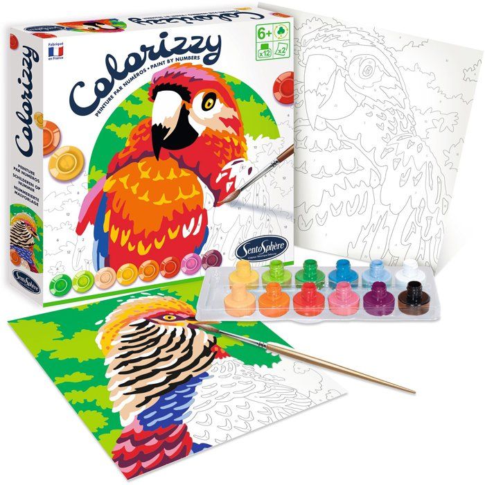 Sentosphère Colorizzy oiseaux coffret peinture