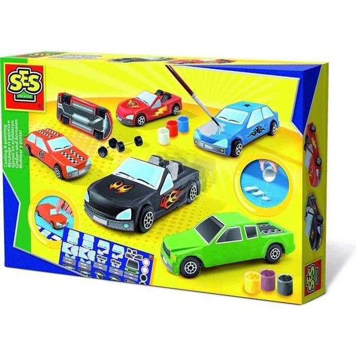 Kit de moulage et peinture de voitures SES CREATIVE Platre sechage rapide Pour enfants a partir de 6 ans Cdiscount Jeux Jouets