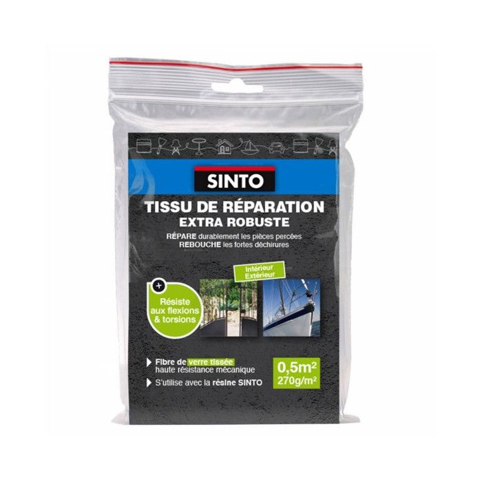 SINTO Tissu de réparation 270gr fibre de verre tissée rowing - 1m