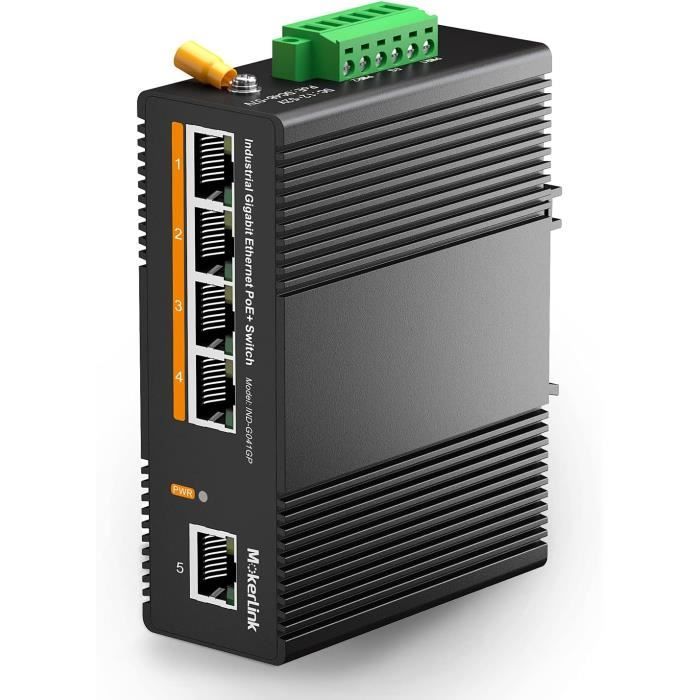 MokerLink Commutateur Géré 8 Ports 2,5 Gigabit Avec Fente SFP+ 10 G, 8 Ports Base-T 2,5 G Compatibles Avec 10/100/1000 Mbps, Mini Commutateur Réseau Sans Ventilateur Géré En Métal