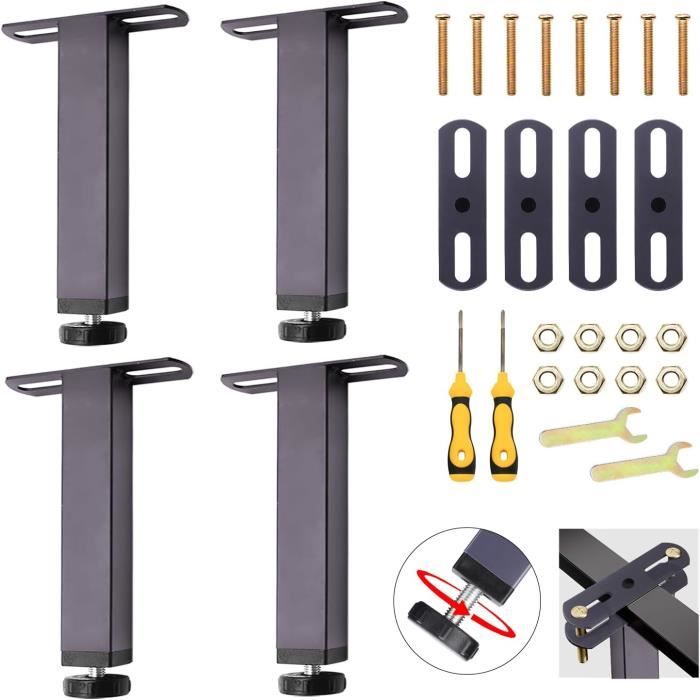 ZYNERY Lot De 4 Pieds Pour Sommier à Lattes, Pied 2026 Pas Cher - 8