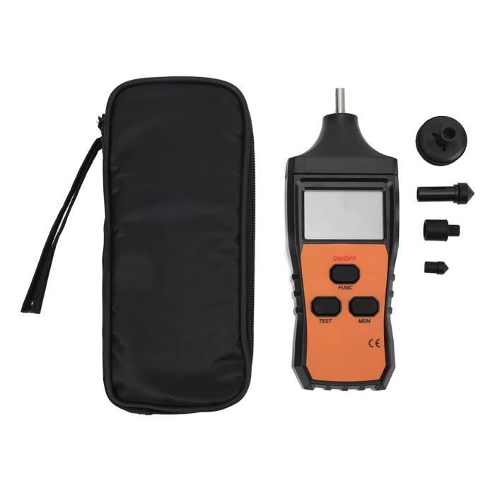 Tbest Handheld Tachometer, Intelligent Tachometer with Storage Bag for