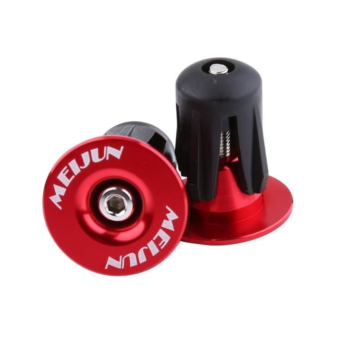 1 paire de bouchons d'extrémité de guidon de vélo en aluminium