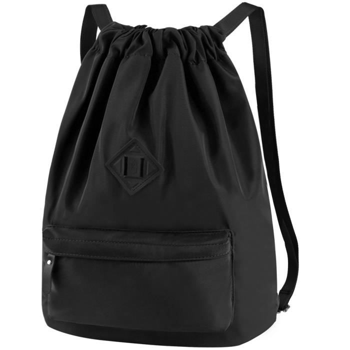 Sac à dos à cordon, noir - Cdiscount Bagagerie - Maroquinerie