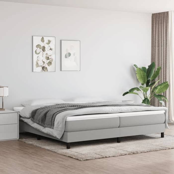 vidaXL Cadre de lit à lattes Lit Rembourré avec Pieds Lit Double avec Sommier à Lattes Lit Adulte de Chambre Moderne 3120540