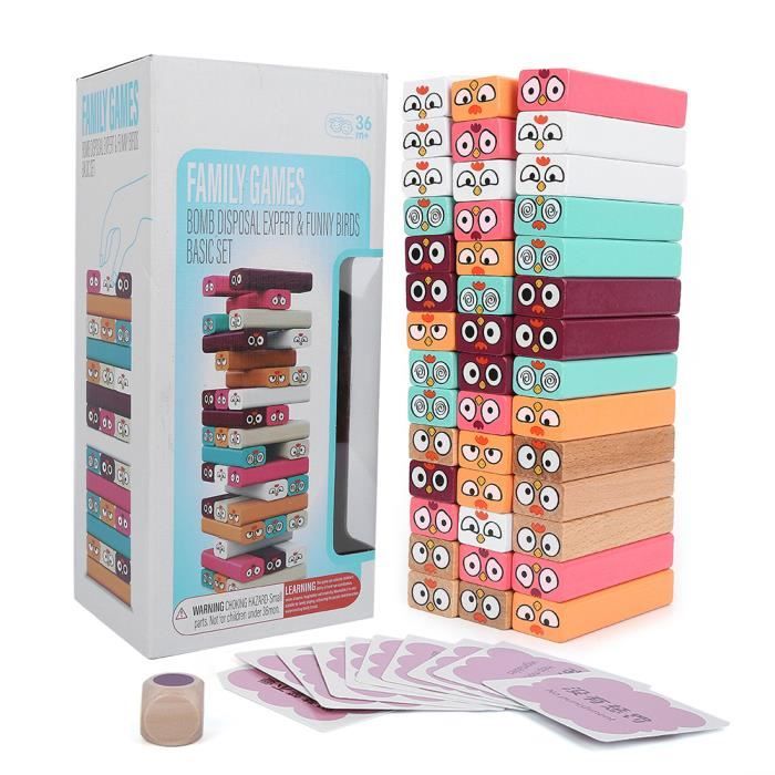 Blocs De Construction En Bois Jeu D'Empilage Éducatifs Pour Enfants ...