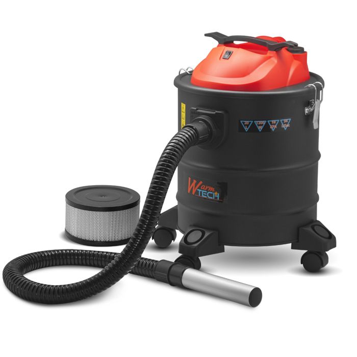 Aspirateur à Cendres 20L 1200W - Pour Cheminée, Poêle à Granulés, BBQ - Filtre PET - Neuf Sous Emballage