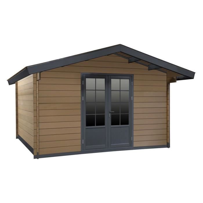 woodlife abri de jardin en composite aspect bois 3 x 3 m cdiscount jardin
