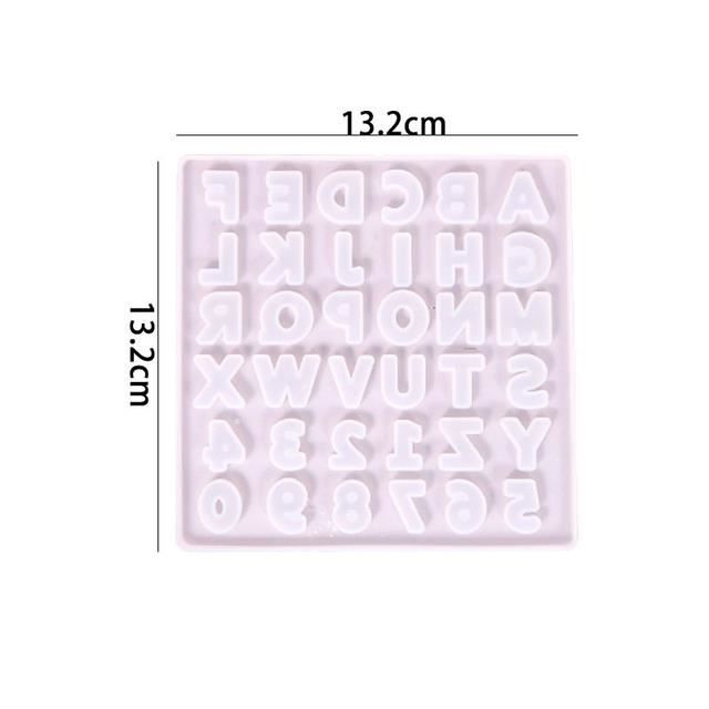 MOULAGE DE RÉSINE de porte-clés Alphabet, matrice époxy de numéro de