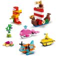 LEGO® 11018 Classic Jeux Créatifs Dans L’Océan, Boite de Briques, 6 Modèles Miniatures de Bateau, Sous-Marin, Baleine-1
