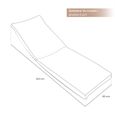 Coussin déhoussable pour bain de soleil, transat - 183 x 60 cm - Terracotta - Linxor-1