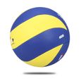 MIKASA Ballon de volley-ball enfant MVA 123 SL - Taille 5 - Bleu et jaune-1