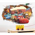 Chambre backdrop stickers Cars 3D Poqiang enfants-1
