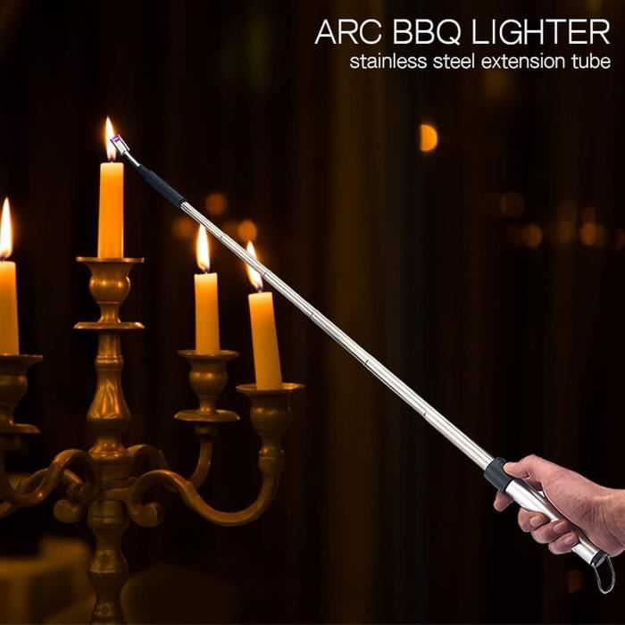 Briquet électrique, Briquet Long Rétractable (29-75cm), Briquets Port D'allumage Peut être Tourné à 360 °, Briquets Adaptés pour Allumer des Bougies, des Barbecues, des Cheminées (Noir Briquet électrique, Briquet Long Rétractable (29-75cm), Briquets Port D'allumage Peut être Tourné à 360 °, Briquets Adaptés pour Allumer des Bougies, des Barbecues, des Cheminées (Noir