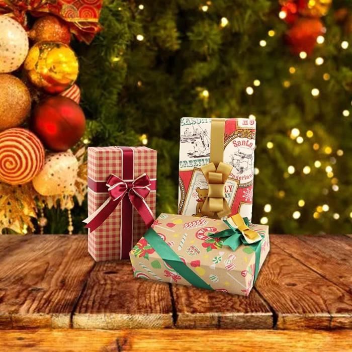 Lot De 8 Rouleaux De Papier Cadeau De Noël - 2 M X 70 Cm - Papier Cadeau De  Noël Doré Avec Boules Et Étoiles (Clair[H3286] - Cdiscount Beaux-Arts et  Loisirs créatifs