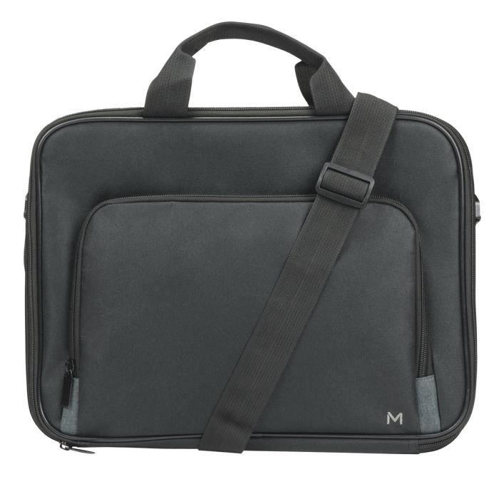 Sacoche Toploading MOBILIS Pour PC Portable 14-16 Pouces - Bandoulière, Compartiment Principal Et Poche Accessoires - Gris Foncé - 12