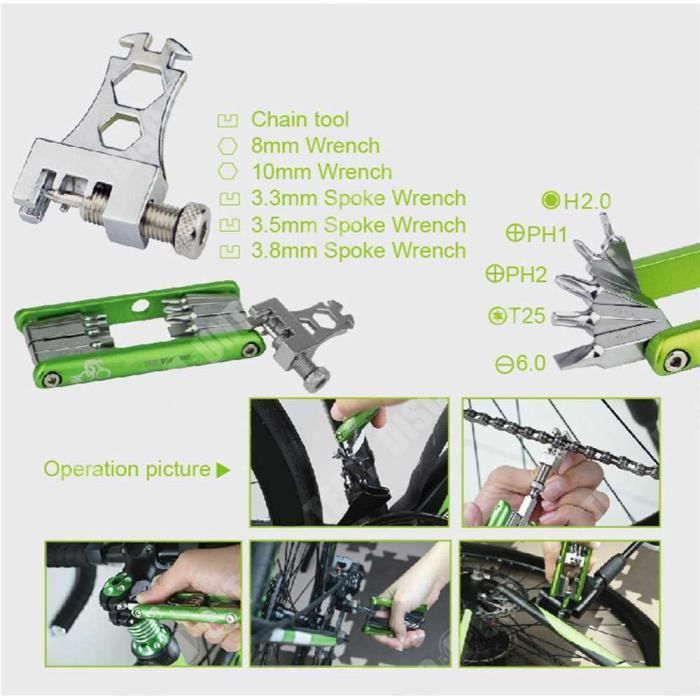 Kit d'outils de vélo isolé sur un fond transparent | Image Premium
