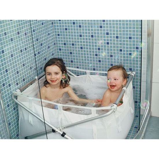 Une baignoire pour enfants dans la douche avec Bibabain - Le coin des bébés  - My Little Kids