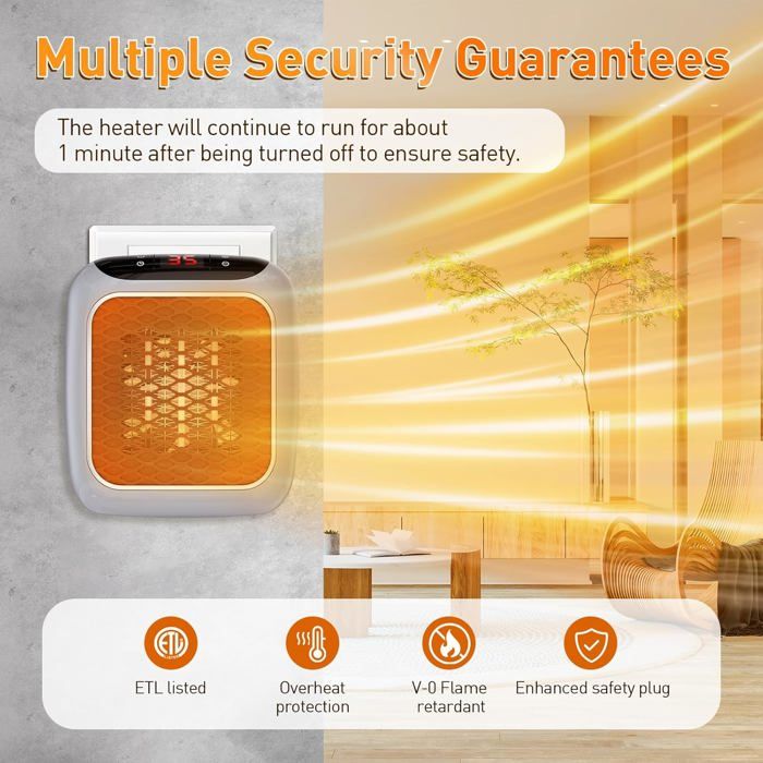 Mini Radiateur Soufflant, Chauffage Pour La Maison, Chauffage D'appoint Silencieux À Faible