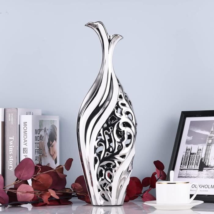 Grand Vase De Sol | Vase Décoratif à Fleurs 58cm | Pièce