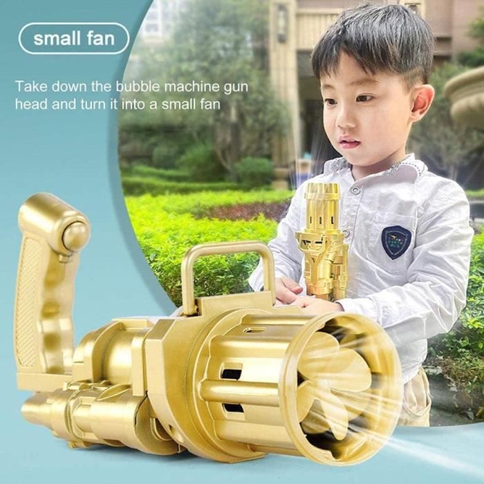 Machine à bulles Gatling avec eau à bulles pour enfant souffleur à