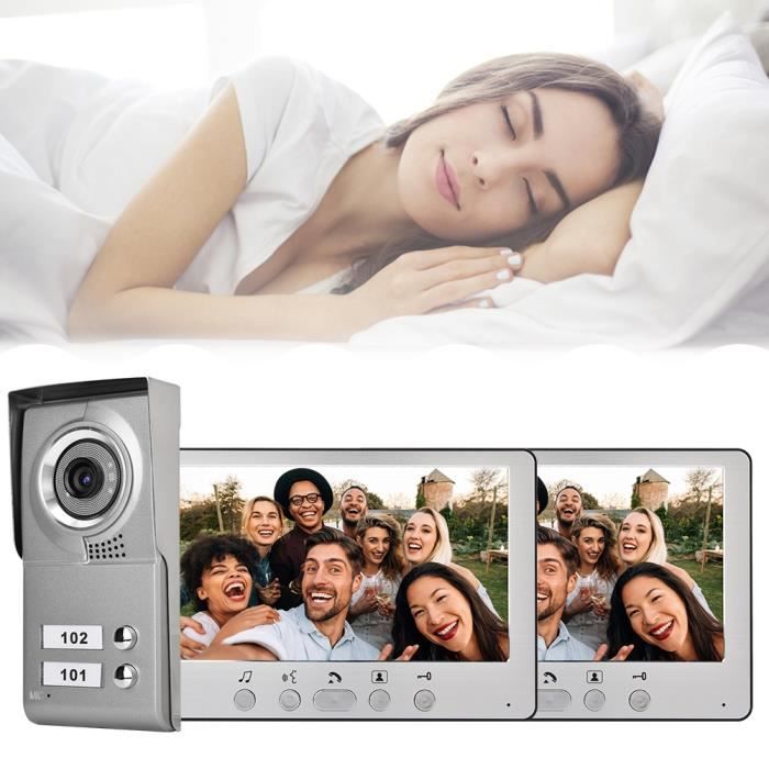 Sonnette vidéo Visiophone LCD de 7 pouces, sonnette d'interphone, caméra,  outillage sonnette Norme européenne (110-240V) - Cdiscount Bricolage
