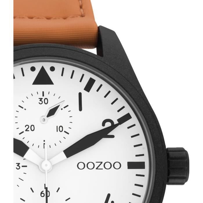 Bracelet De Montre ArtStyle 20mm – Nylon Coloré Noir/orange/vert – Homme
