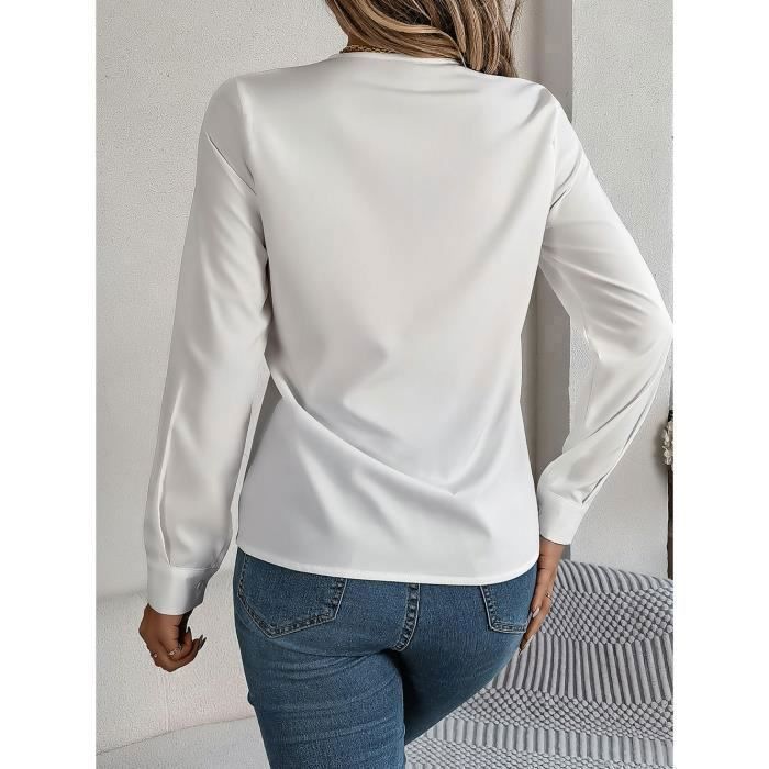 Chemise Haut Femme American Eagle - Col V Bleu/Blanc - Taille XL - Neuf Avec Étiquettes