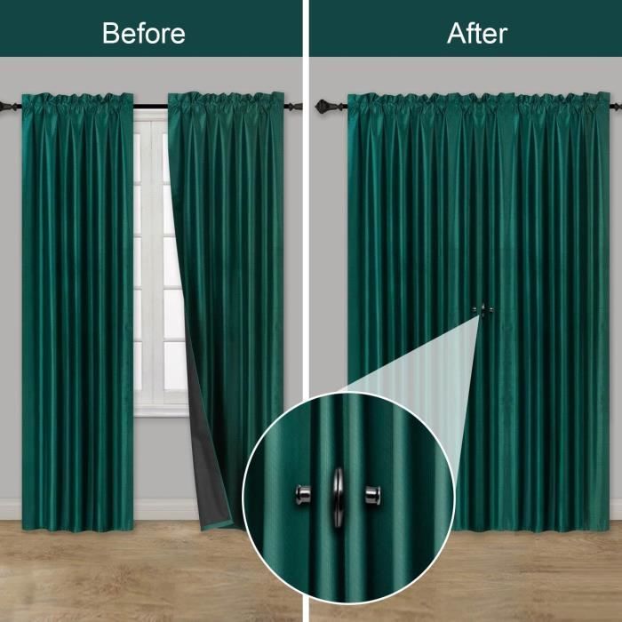 6 Paires Poids Rideau Douche Aimantés Blancs - Anti-Collant Et Anti-Vent - Pour Salle De Bain, Terrasse, Jardin - Installation Clip Simple Sans Perçage - 10