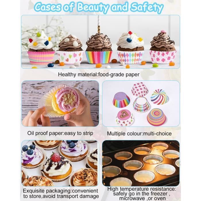 Caissettes À Cupcakes, 300Pcs Doublures Pour Petits Gâteaux,Caissettes À  Muffins En Papier, Muffin Tasses,Pour Gâteaux, Pâtis[H337] - Cdiscount  Maison