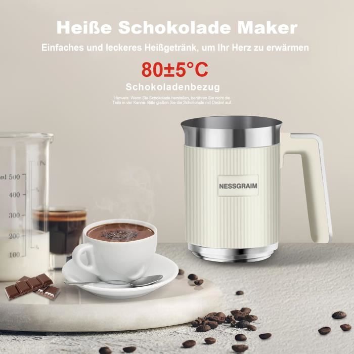 Paris Rhône Mousseur à Lait électrique à Induction 4 En 1 500 Ml - Passe Au Lave-vaisselle Avec