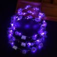 Kit décoration noël,Serre-tête avec LED, bâton lumineux violet, couronne en corne, Flash lumineux, bandeau pour - 3[C84611254]-3
