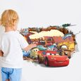 Chambre backdrop stickers Cars 3D Poqiang enfants-3