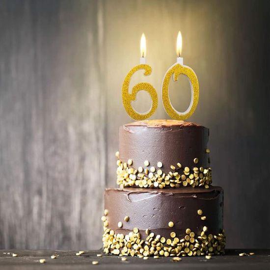 Bougies Maxi 60 Ans Pour Gateau Fete Anniversaire 60 Ans Decorations Bougies De Vœux Anniversaire Gateau 60 Fete A Theme 290 Cdiscount Maison