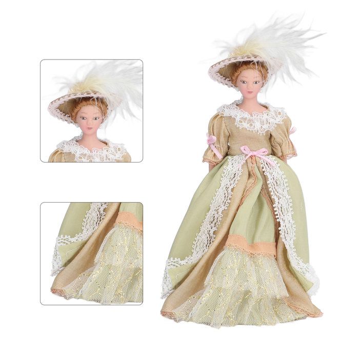 Poupée En Porcelaine Articulée – Collection Miniature 1:12 Pour Maison De Poupée – Modèle Chef – Céramique Posable Avec Support