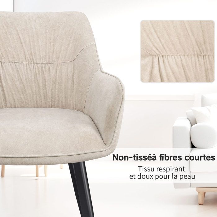 WAFTING Lot de 6 Chaises de Salle à Manger, Design Coquille en Chenille Doux, Pieds Métal,Gris Foncé - Maison WAFTING Lot de 6 Chaises de Salle à Manger, Design Coquille en Chenille Doux, Pieds Métal,Gris Foncé - Maison