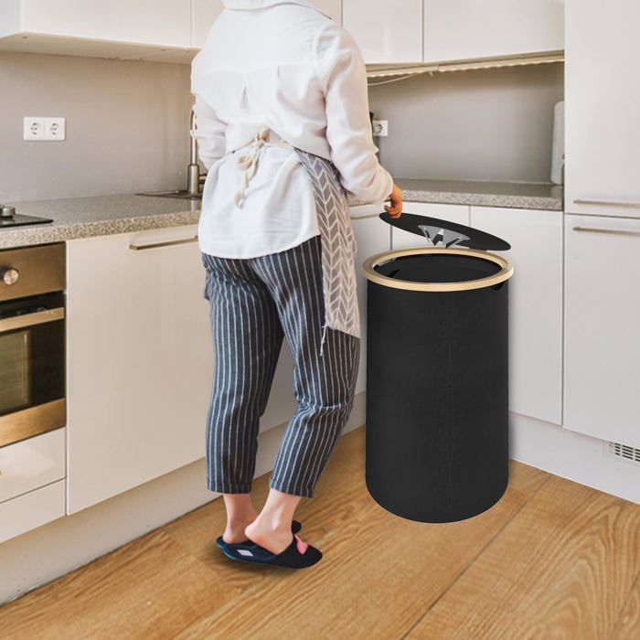 Efluky 100L Poubelle Recyclage, Collecteur De Bouteilles Consignées Avec Couvercle, Poubelle De Recyclage Avec Trou, Rangement