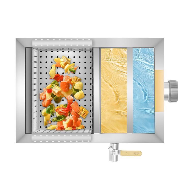 EXQUIMEUBLE Séparateur De Graisse Acier Inoxydable Avec