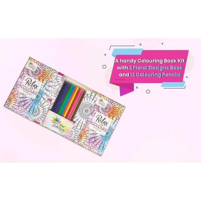 Kit de coloriage de voyage pour adulte – Comprend 12 crayons de couleur et  2 livres, motifs pour soulager le stress, la pleine A821 - Cdiscount Jeux -  Jouets