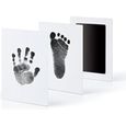 Baby Handprint empreinte, Nouveau né bébé empreinte tampon encreur noir, Tampon encreur, Handprint, pour empreintes bébé-0